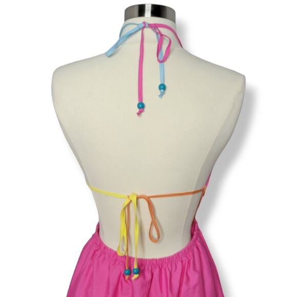 Love Is For Eternity L.I.F.E. Colorblock Halter Dress Size Large NWT - Picture 11 of 13